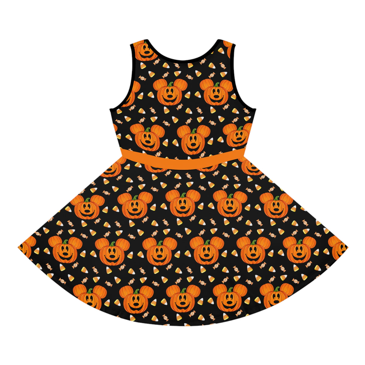 Halloween Mickey Pumpkin girls dress Candy Corn