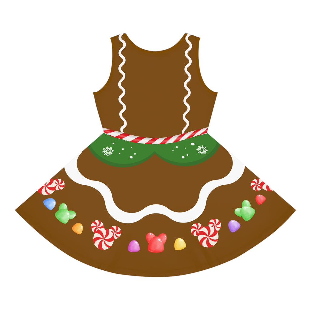 Girls Disney Gingerbread Dress Cristmas candy  Holiday kids outfit