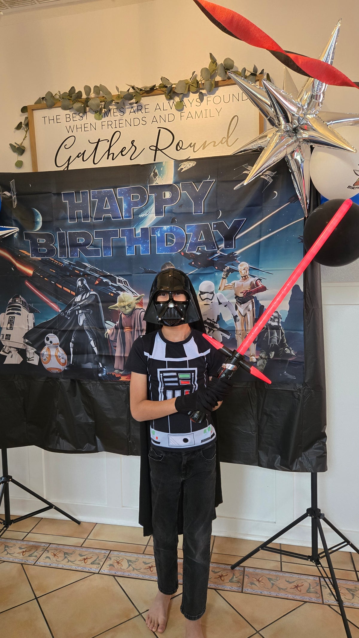 Darth Vader Inspired Kids Shirt Costume