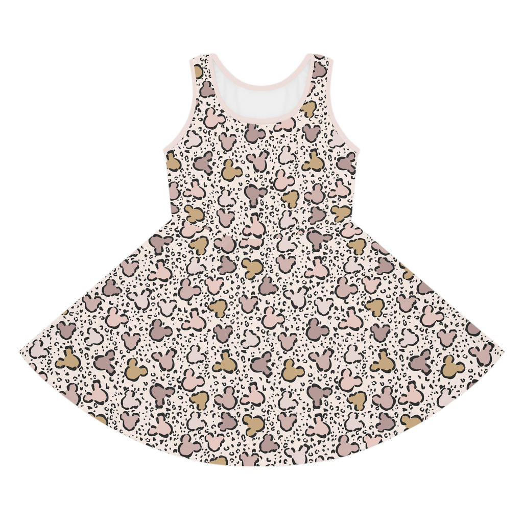 Mickey Leopard Cheetah print girls dress Animal Kingdom kids outfit