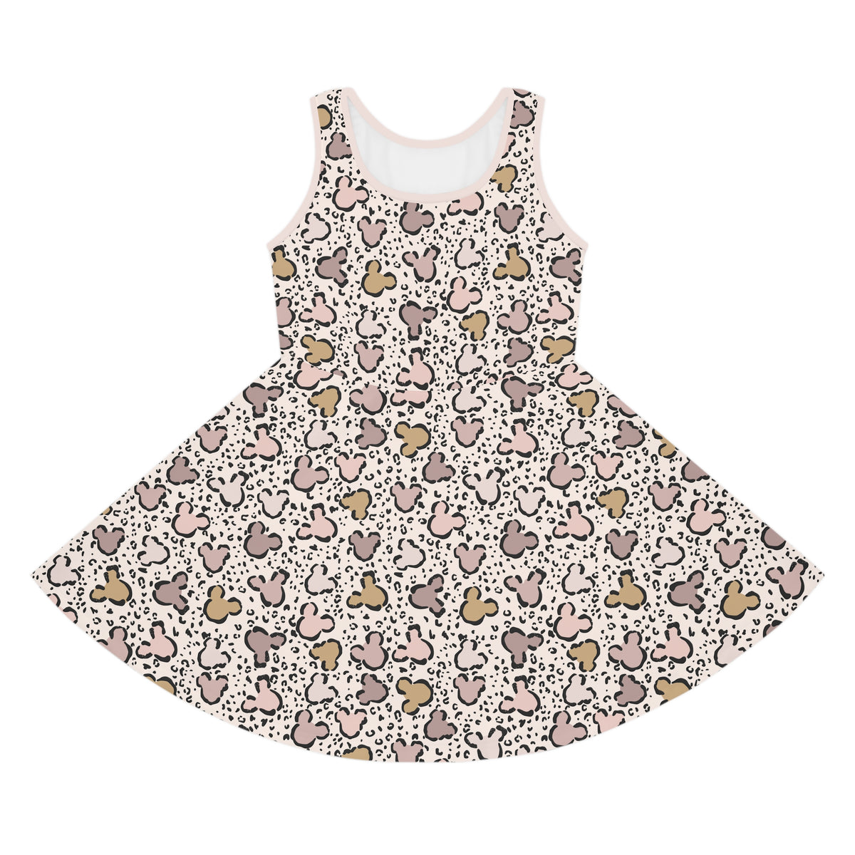 Mickey Leopard Cheetah print girls dress Animal Kingdom kids outfit