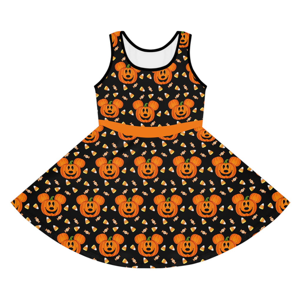 Halloween Mickey Pumpkin girls dress Candy Corn