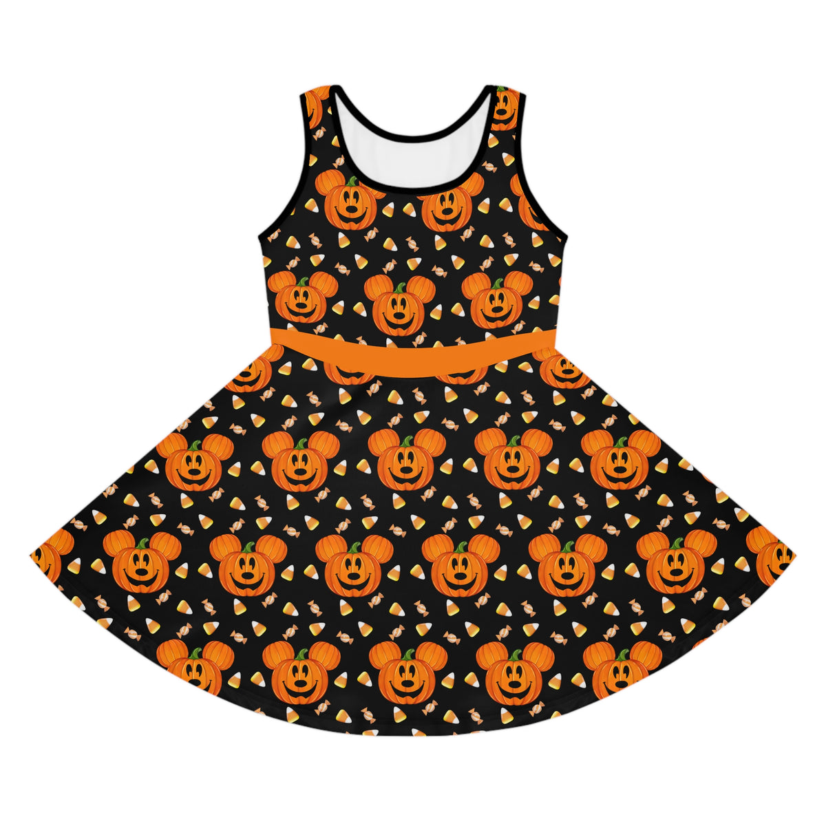 Halloween Mickey Pumpkin girls dress Candy Corn