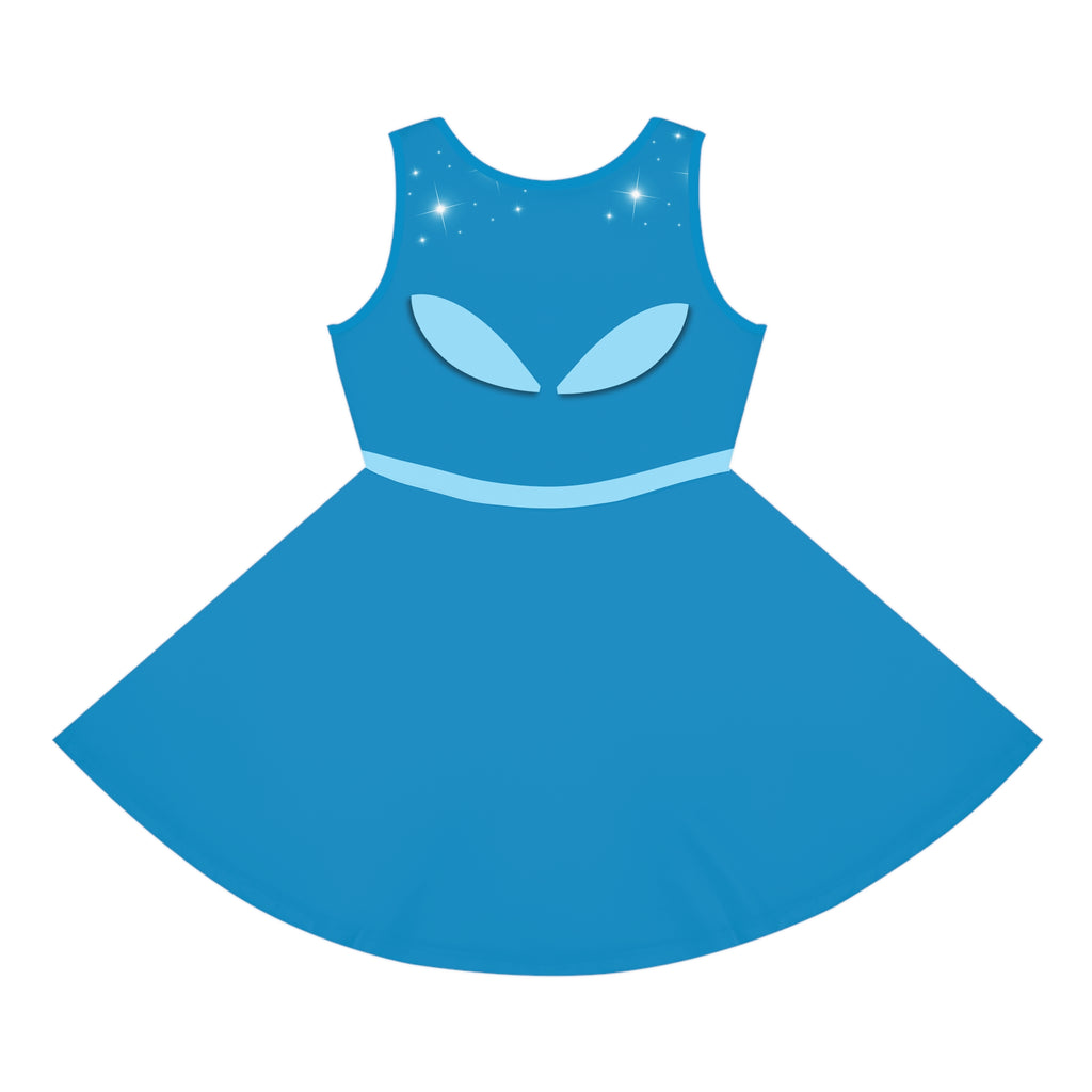Girls Blue Fairy Sleeping Beauty dress Merryweather costume