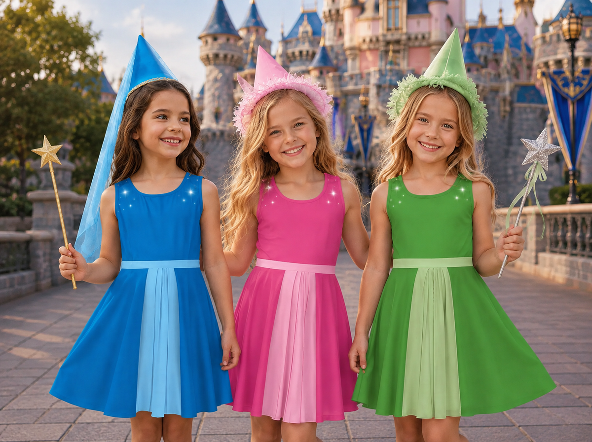 Girls green Fairy Sleeping Beauty dress Fauna  child's costume