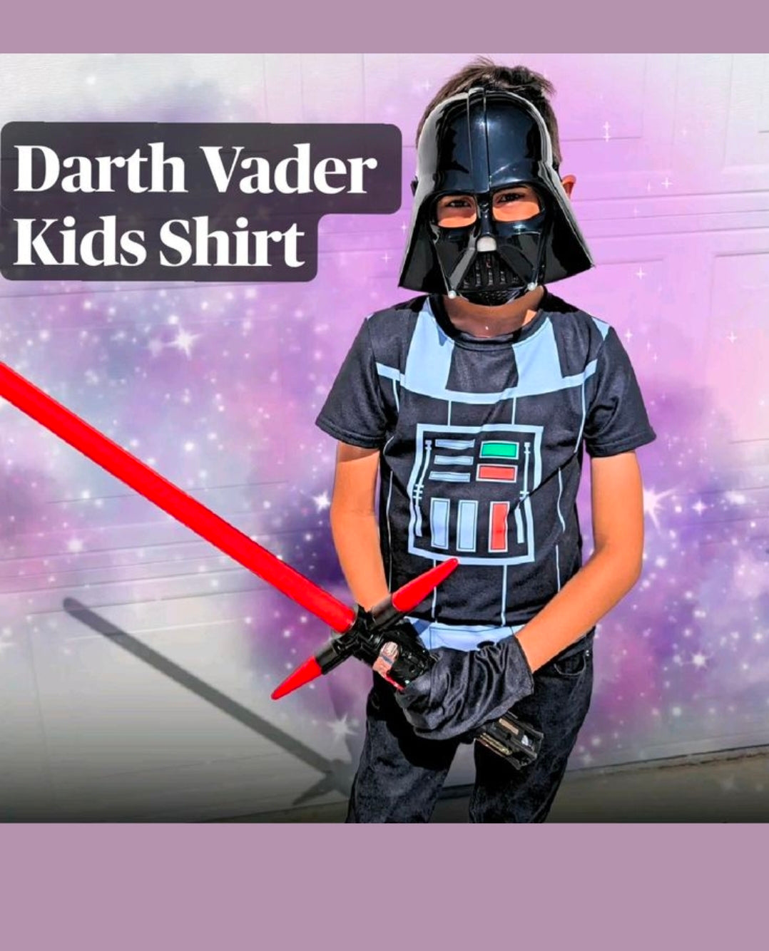 Darth Vader Inspired Kids Shirt Costume