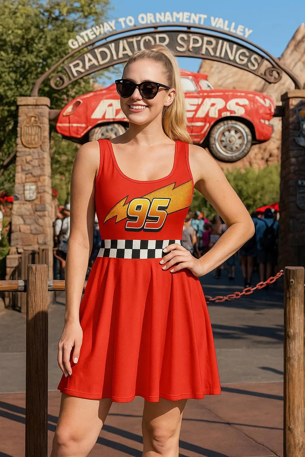 Cars Lightning McQueen inspired Womens Dress Athleticwear Costume