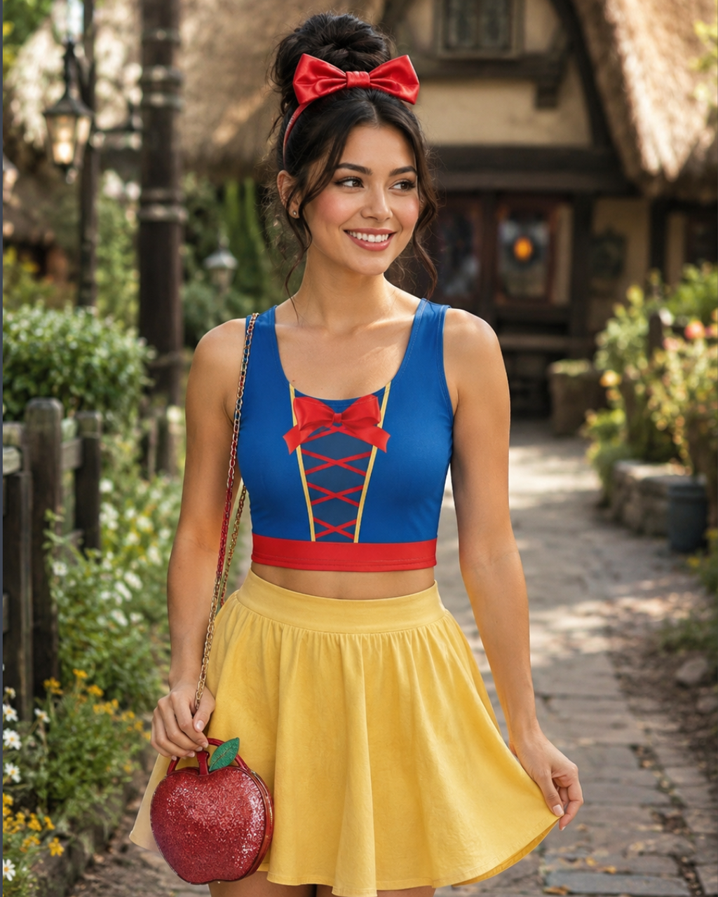 Snow White inspired Crop Top Womens Disney shirt run Disney princess bounding athleticwear