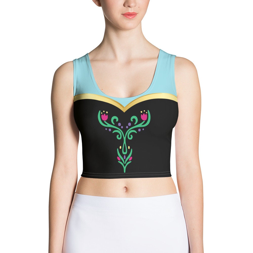 Anna Crop Top Womens Frozen inspired running shirt athleticwear