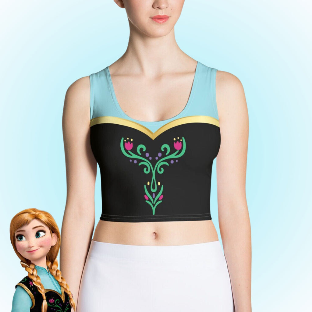 Anna Crop Top Womens Frozen inspired running shirt athleticwear