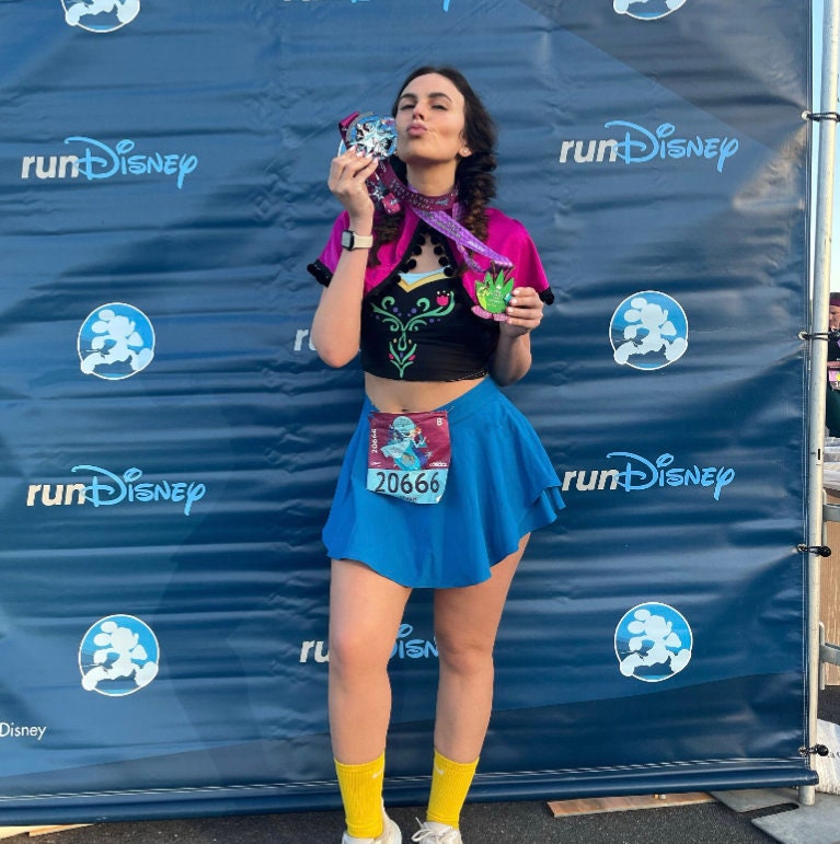 Anna Crop Top Womens Frozen inspired running shirt athleticwear