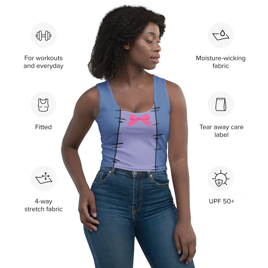 Eeyore Crop Top Womens Activewear Shirt Winnie the Pooh costume
