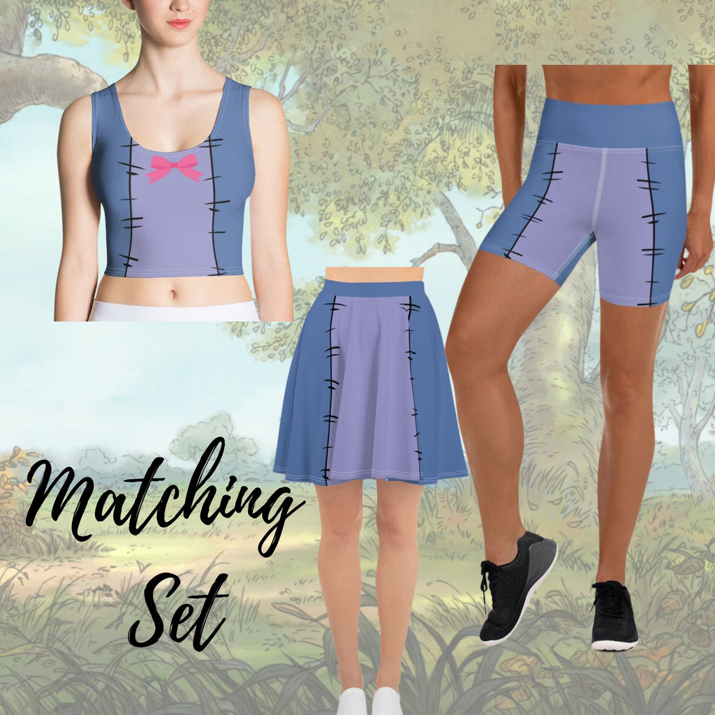 Eeyore Crop Top Womens Activewear Shirt Winnie the Pooh costume