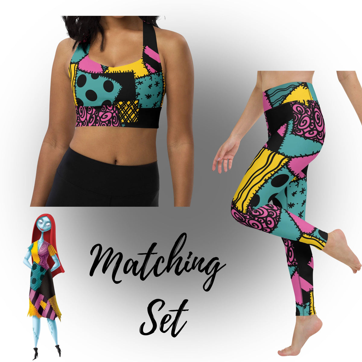 Sally sports bra Nightmare Before Christmas womens activewear