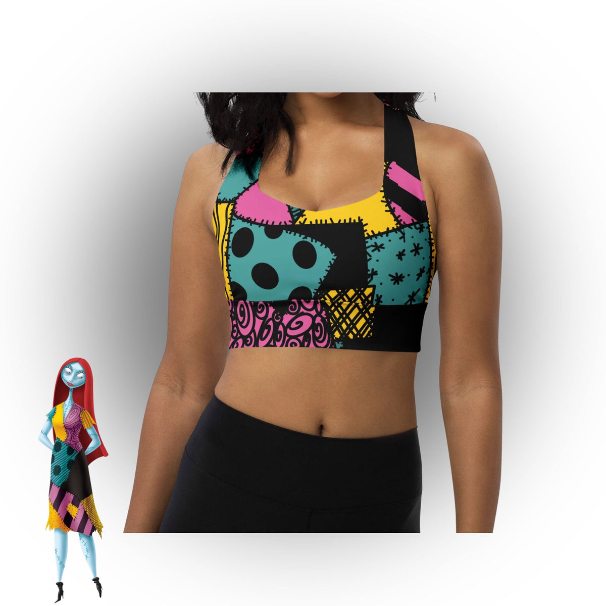 Sally sports bra Nightmare Before Christmas womens activewear