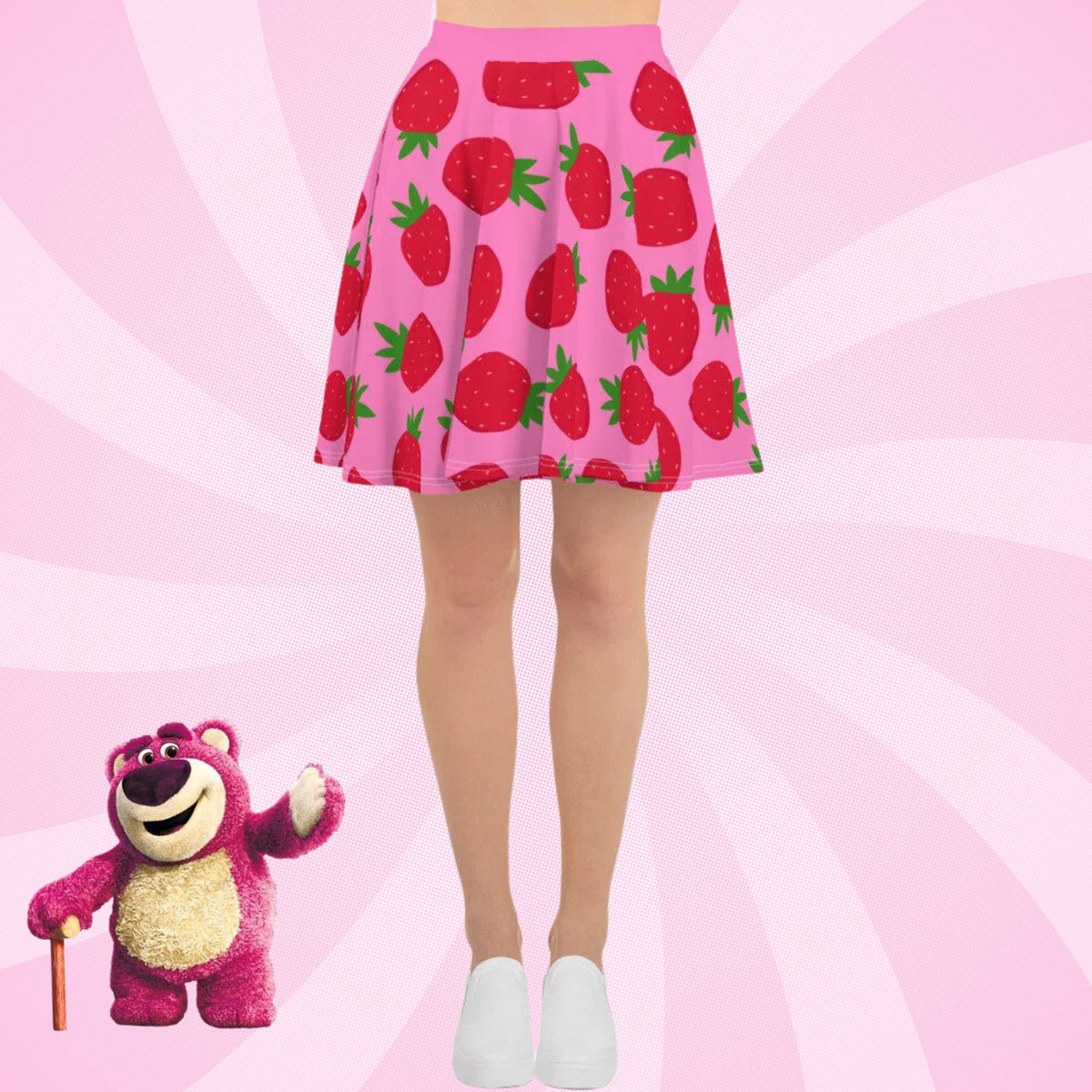 Lotso Strawberry Womens Skirt Toy Story inspired costume