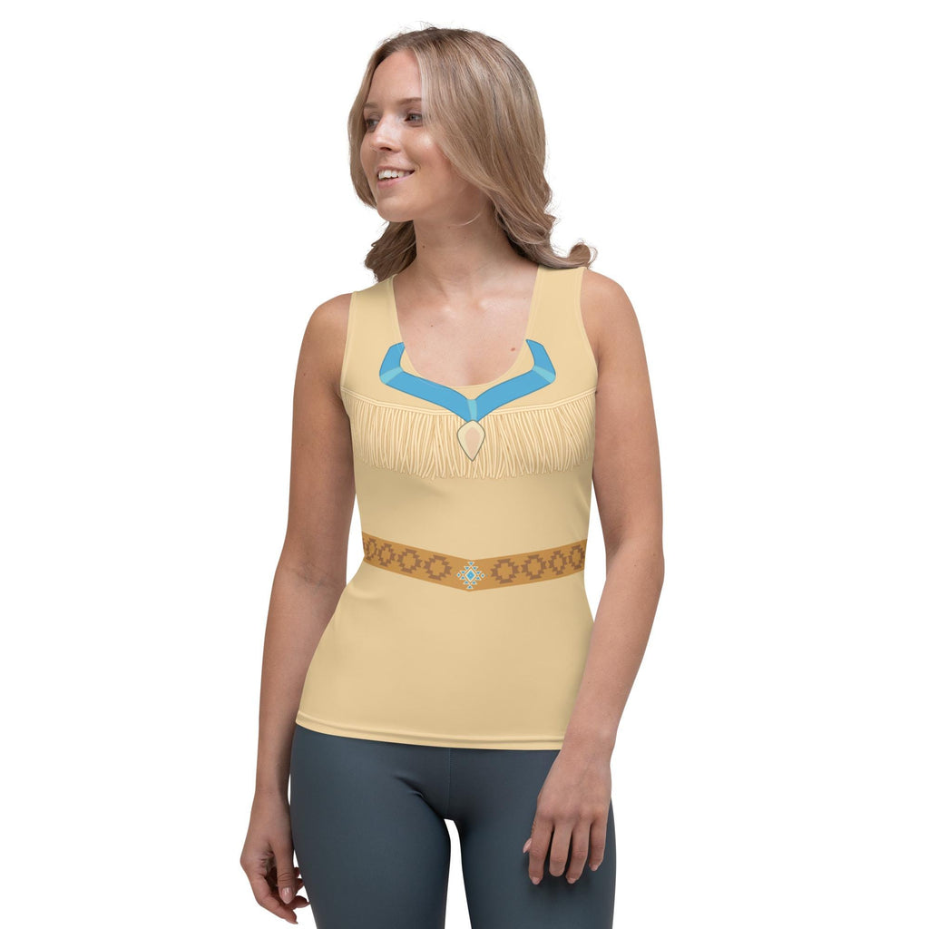 Pocahontas tank top womens Disney princess shirt run Disney costume activewear native american