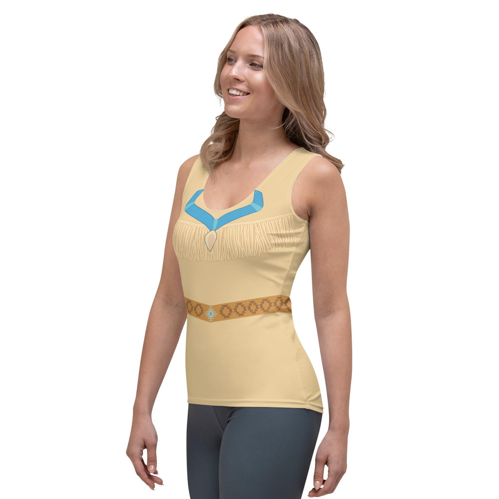 Pocahontas tank top womens Disney princess shirt run Disney costume activewear native american