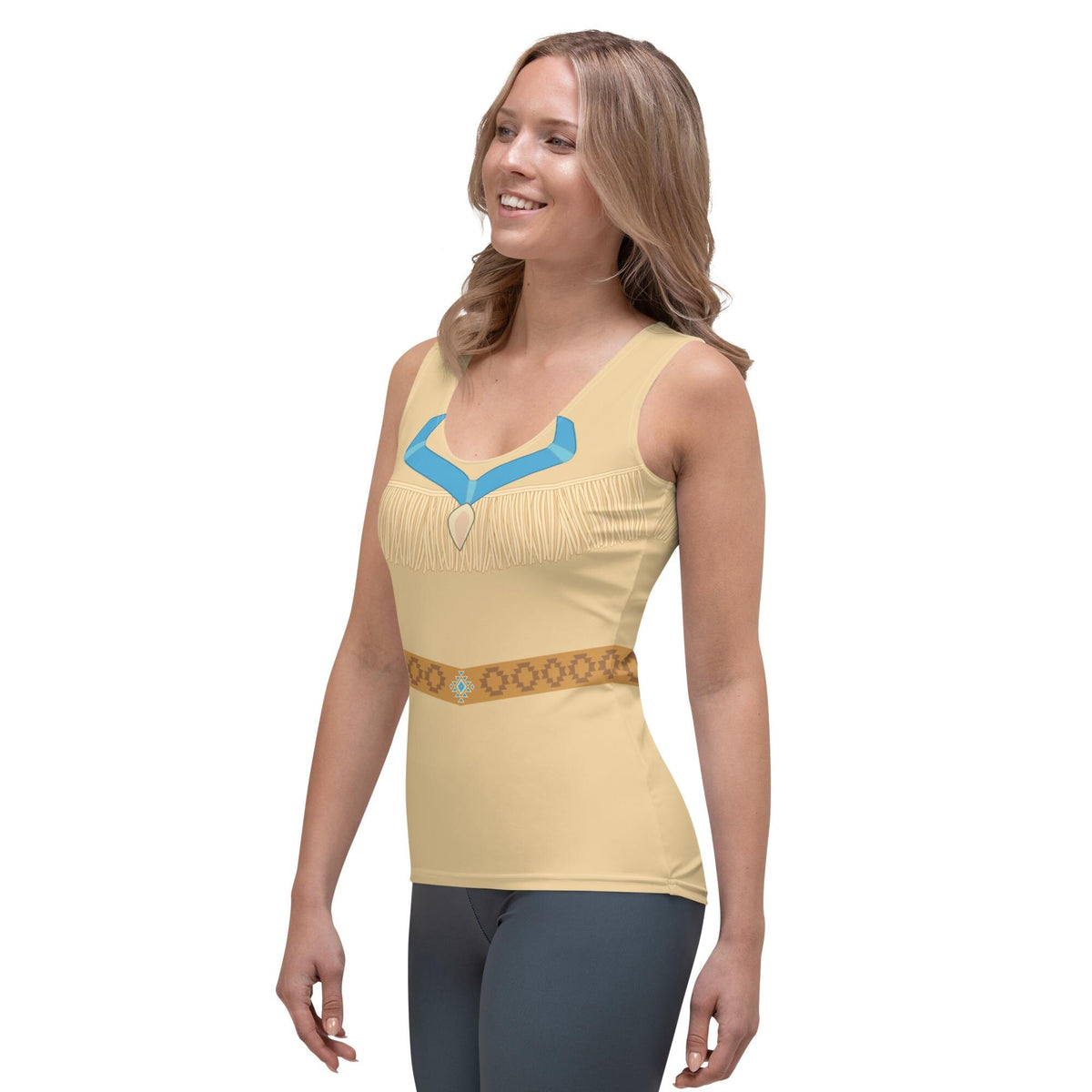 Pocahontas tank top womens Disney princess shirt run Disney costume activewear native american