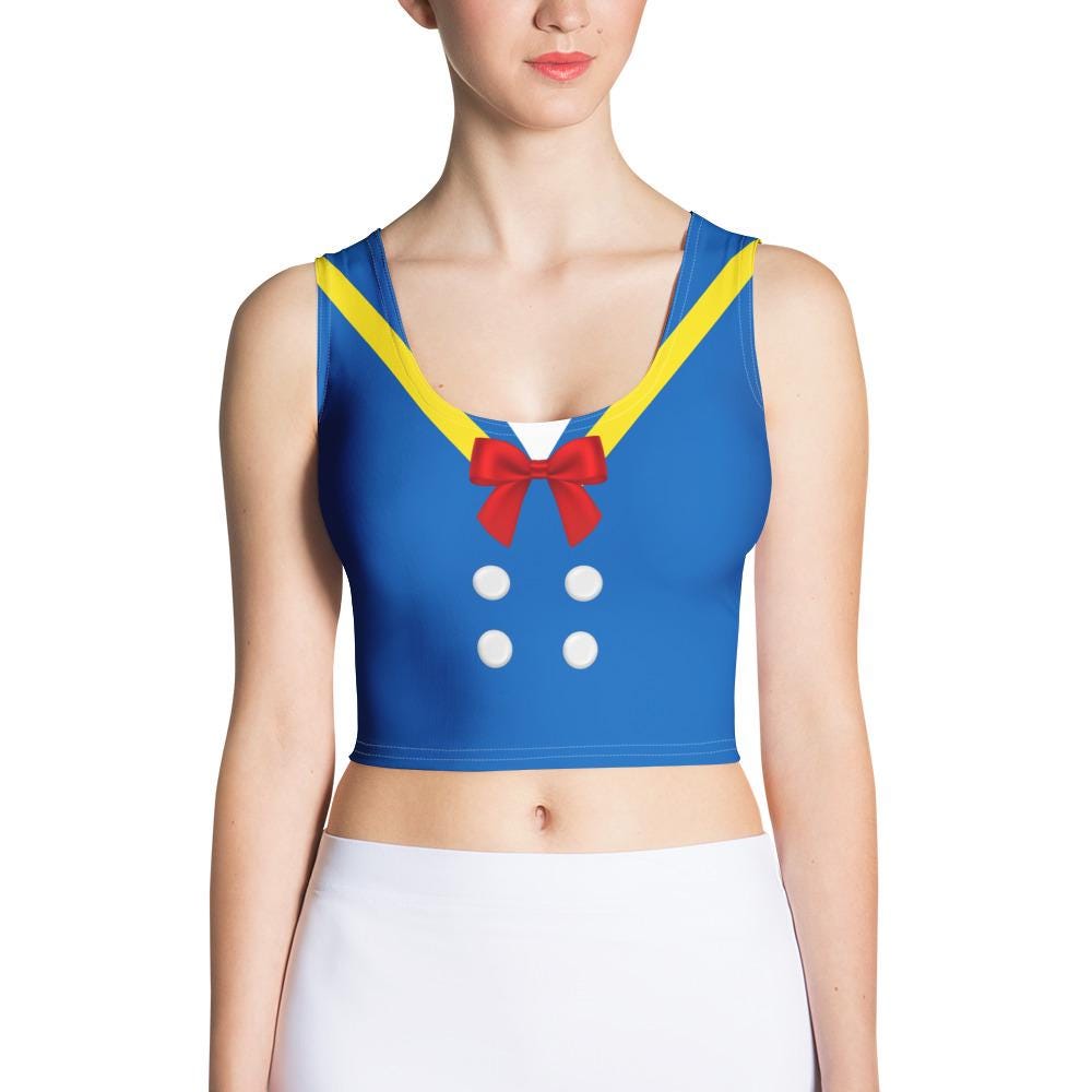 Donald Duck Crop Top womens Disney shirt run Disney costume cosplay