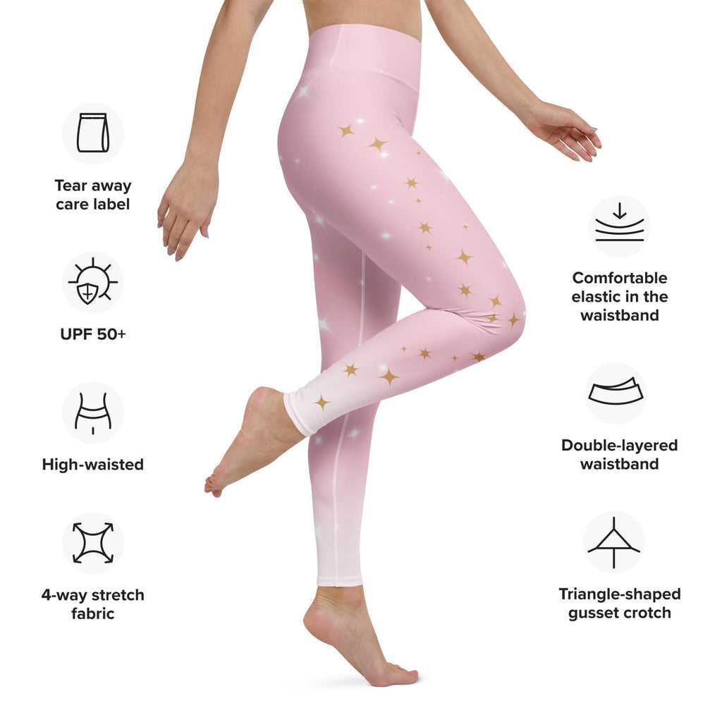 Wicked Glinda Yoga Leggings pink good witch womens workout pants athleticwear cosplay