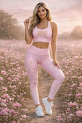 Wicked Glinda Yoga Leggings pink good witch womens workout pants athleticwear cosplay