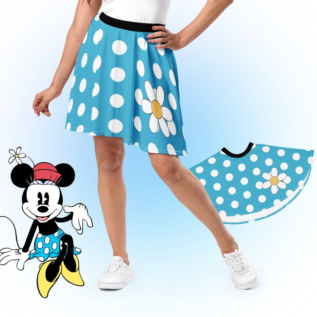 Minnie Mouse Blue Womens Skirt Vintage style