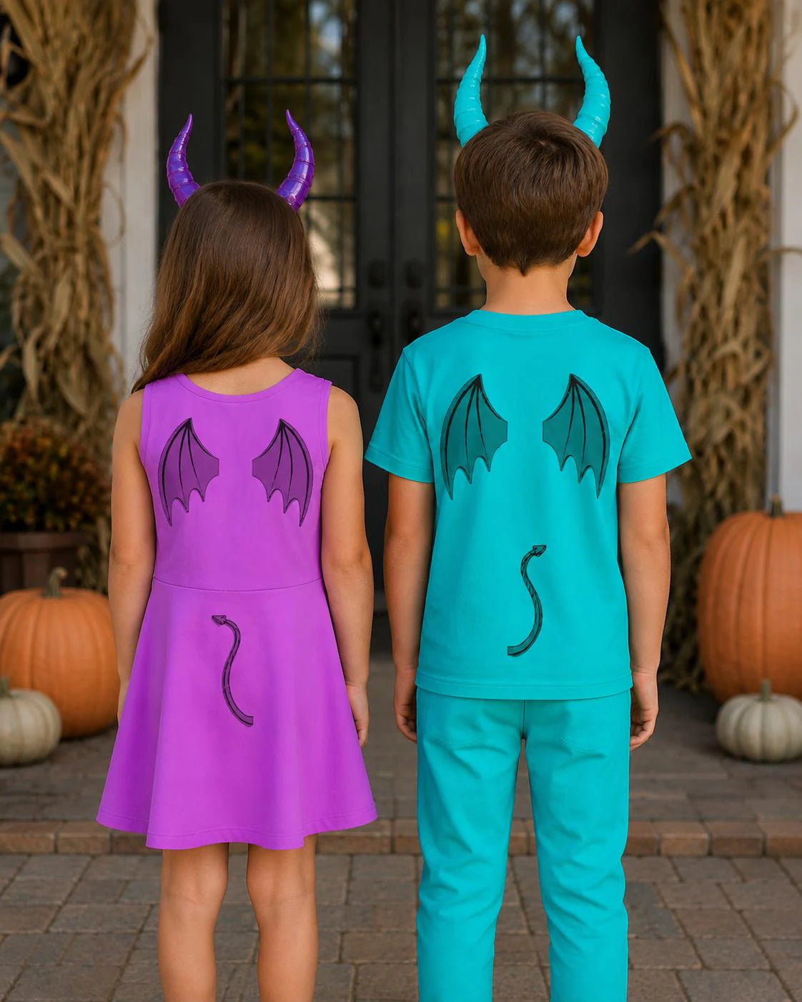 Pain Panic Girls Dress purple Hercules Kids Costume