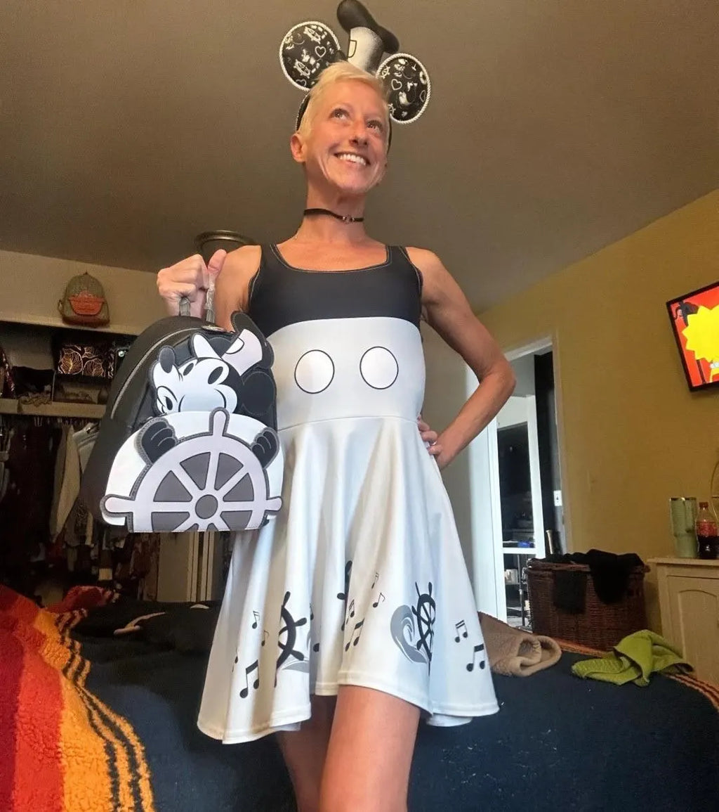 Steamboat Willie Mickey Dress Womens Athleticwear Costume