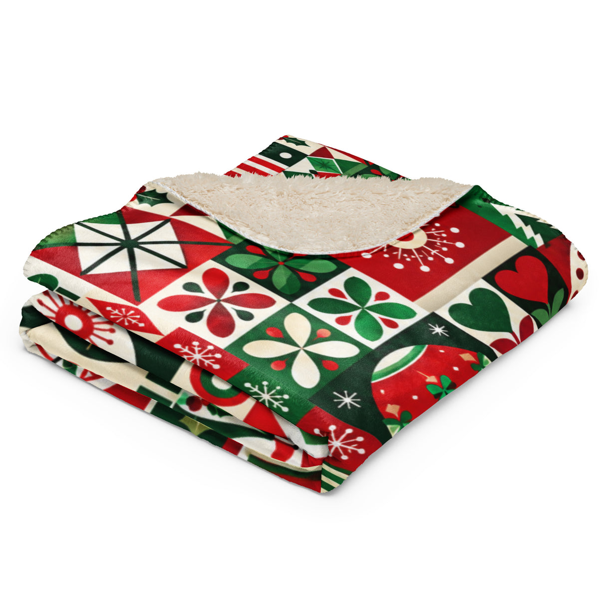 Small World Holiday Sherpa blanket