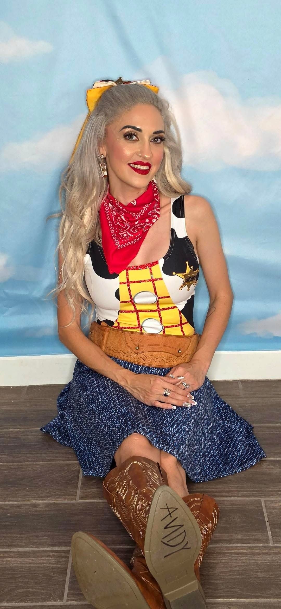 Woody inspired womens dress Disney Toy Story costume Pixar run Disney bounding athleticwear
